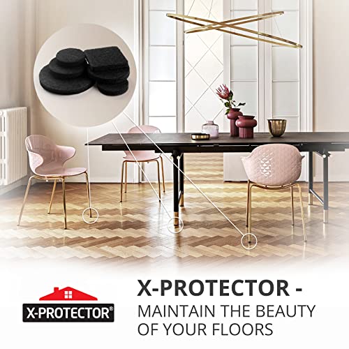 X-Protector 357 Pcs Black Felt Furniture Pads - Heavy Duty Floor Protectors - size: 357 PCS Black