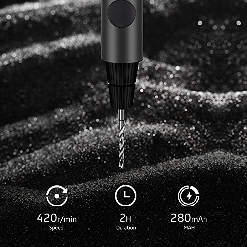 Wowstick Mini Cordless Drill, USB Rechargeable Portable, Multifunction Electric Drill with 8 Accessories, 40 Minute Charge, Ideal for Plastic, Wood, DIY