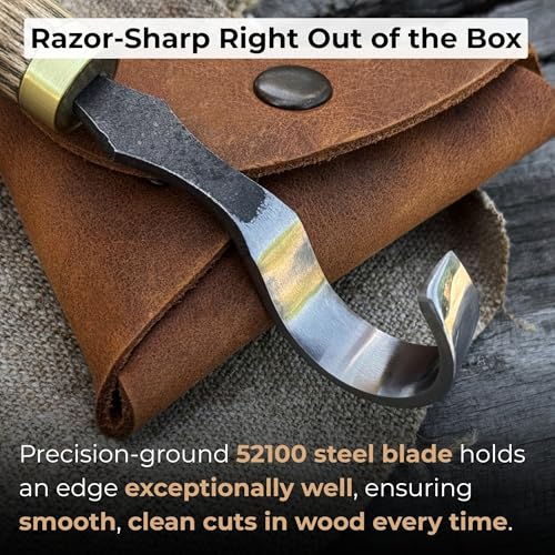 Sharky Spoon Carving Hook Knife 1.2 In (3 cm) Blade