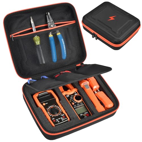 GWCASE Case for Klein MM300/325 Multimeter, Circuit Breakers,Clamp, Black-L - color: Black, size: L