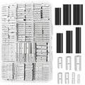 mankk 568PCS Heat Shrink Tubing Kit and Non Insulated Butt Connectors Kit 26-6 Gauge Tinned Red Copper Butt Connector Uninsulated Wire Crimp Connector - color: 284PCS 26-6AWG+HST Kit-Non Insulated