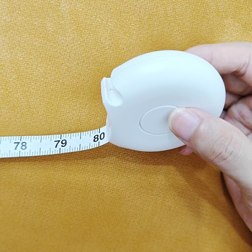 Body Tape Measure 80inch/205cm,Retractable Body Measuring Tape,Double-Scale Circumference Soft Measuring Tape with Lock Button for Weight Loss Sewing Tailor Craft & Medical Body Measurements (White) - color: White