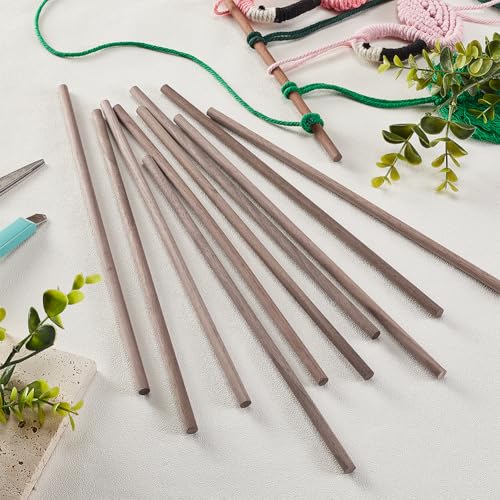 AHANDMAKER 25Pcs Walnut Wooden Dowel Rods, 5/16x11.8 Inch Hardwood Dowels