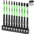 10Pcs Allen Wrench Drill Bit Set 1/4" Hexagon Shank 4" Long Impact Wrench Hex Key Set, SAE 5/64" to 5/16" Magnetic Tips Allen Wrenches Sets S2 Steel Hex Bit Set, Latest Version Black Key - size: A.5/64" to 5/16"