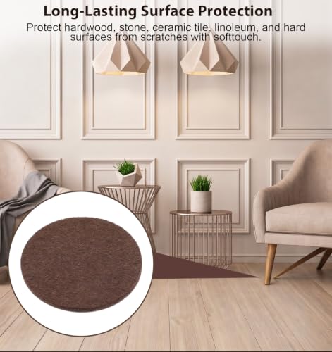 6 Pcs Felt Furniture Pads for Hardwood Floors, Adhesive Chair Felt Pads
