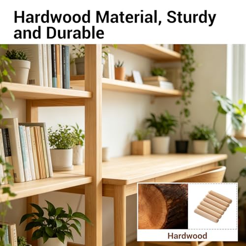 280PCS Wood Dowels, 1/4 inch Wooden Dowel Pins for DIY - size: 1/4", 280PCS