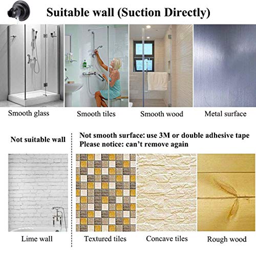 JiePai Suction Cup Shower Head Holder for Handheld Shower,Oil Rubbed Bronze | Suction cup holder,No-drill wall mount,fits 3/4 handheld,Works on tile glass metal,Removable,For bathroom/RV - color: Holder-Oil Rubbed Bronze