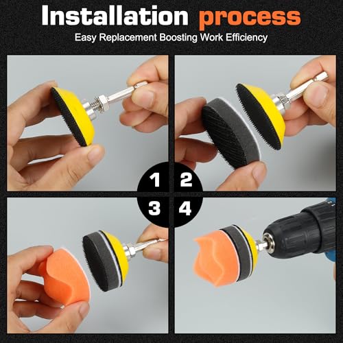 189pcs 2 Inch Sanding Discs Drill Polishing Kit, Sander Attachment for Drill, Sanding Discs Hook and Loop 60 to 7000 Wet Dry Sandpaper with 1/8" 1/4” Shank for Drill Grinder Rotary Tools