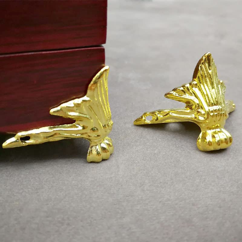 24 PCS Antique Brass Box Metal Feet Legs for Small Wood Jewelry Crafts Case - color: Gold