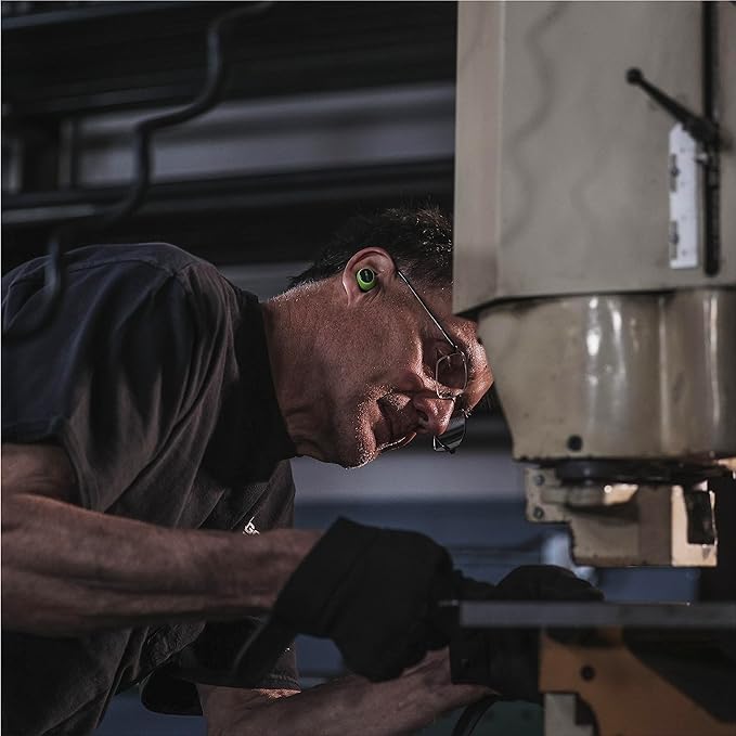 ISOtunes Free 2.0 Bluetooth Hearing Protection, OSHA Compliant Work Earbuds - color: Safety Green