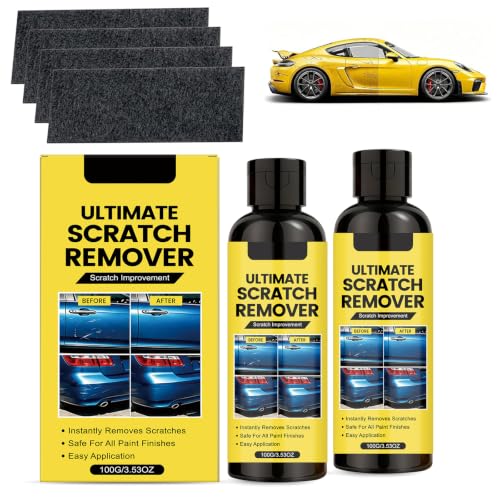 Ultimate Scratch Remover Paste, 3.53 Fl Oz, 2 Pack, Car Deep Scratch Repair Plastic Polish