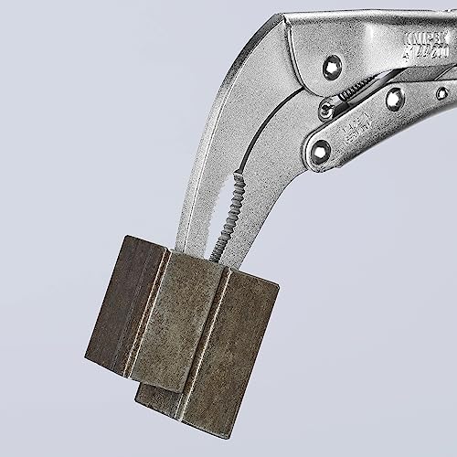 Knipex Tools 41 44 200 8" Angled Long Nose Locking Grip Pliers,