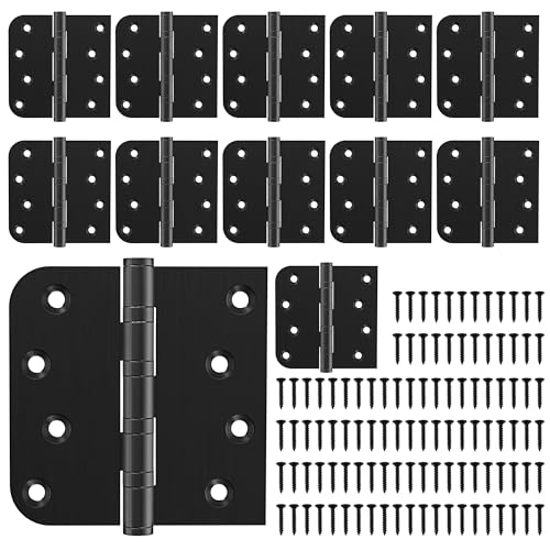 KOLET Ball Bearing Door Hinges, 4 x 4 Inches, Matte Black, 12 Pack - color: Matte Black, size: 12 Packs