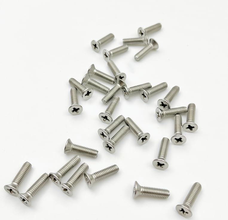100pcs M2-0.4x16mm Phillips Flat Head Machine Screws, Stainless Steel 304 (18-8), UNC Coarse Thread, Countersunk Head Machine Screws - size: M2-0.4x16mm(100)
