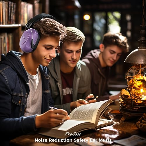 ProCase Hearing Protection Ear Muffs SNR 33dB, Noise Cancelling Headphones - color: 1 - Pure Purple