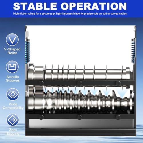 Electric Wire Stripping Machine, 11 Channel Automatic Wire Stripper for 0.08-1.5 in. Copper Wires, 700W Cable Stripper Machine with 10 Blades, Electric Wire Stripper for Workshop Recycling