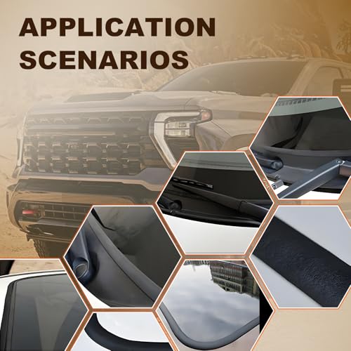 16.5FT/5M Car Windshield Seal Strip & Sunroof Rubber Seal, Universal Automotive Weather Stripping Seal Strip for Car Front Rear Windshield, Sunroof, Windows, Sliding Doors Edge Trim Molding Protection
