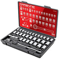 Carbyne 34-Piece 1/4 & 3/8 in. Drive Socket & Ratchet Set, SAE & Metric
