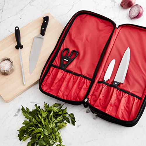 Mercer Culinary Double-Zip 17-Pocket Knife Case,Black - style: Double-zip 17-pocket Knife Case