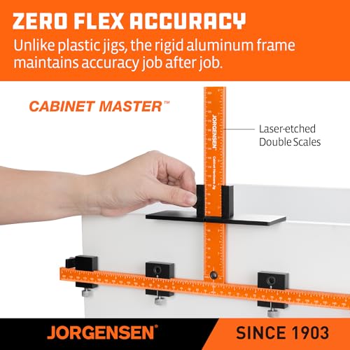 JORGENSEN Cabinet Template Jig for Handle and Knob, Drawer Hardware Jig