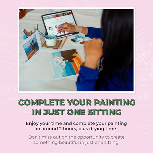 Painting4Real DIY Painting Class Kit for Adults with Video Tutorials: Learn to Paint Frankenstein – How to Paint with Acrylics – Painting & Art Supplies – 9 Piece Acrylic Paint Set - color: Monster Frankestein