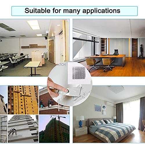 3 Pcs 4 Inch Wall Patch Repair, Drywall Repair Patch Self Adhesive Drywall Patch and Fiberglass Repair Kit, Heavy Duty Dry Wall Hole Repair Patch for Drywall Plasterboard (4 x 4 Inch) - size: 4inch*3