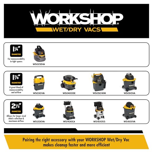 WORKSHOP Wet/Dry Vacs WS12552A 1-1/4-in. Auto Detailing Vac Attachment Kit