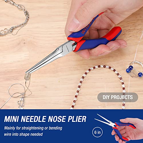WORKPRO Mini Pliers Set, 3-Piece Small Pliers Tool Kit
