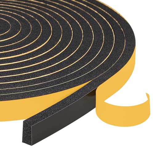 Yotache Weather Stripping Door Seal Strip 1/2 x 1/4 inch, 26Ft - size: 1/2"x1/4"x26 FT