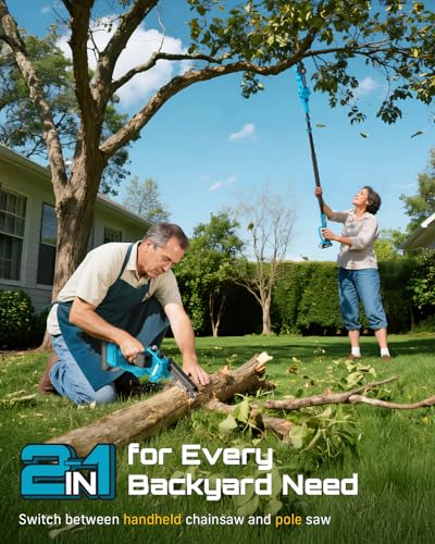 SEESII 2-in-1 Electric Pole Saws for Tree Trimming - color: Blue