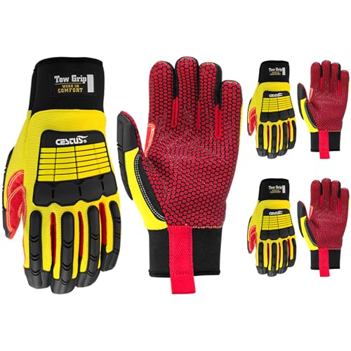 Cestus 3104, Oilfield Impact Gloves with Grip - size: Large, style: 3 Pairs