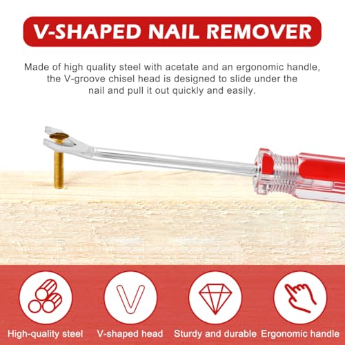 5‑Pack Upholstery Carpet Staple Remover and Nail Puller Remover Tool Set