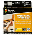 Duck Max Strength Expanding Foam Seal for Doors and Windows, .5 in. x .5 in. x 20 ft., Expands to Fit Uneven Gaps up to 1/2 Inch Thick, Cut to Size, Black, 1-Roll (Pack of 1) - size: 0.5" Wide