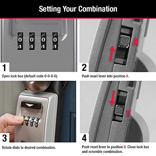 Master Lock 5420EC Set Your Own Combination Portable Lock Box with Adjustable Shackle, 6 Key Capacity - size: 6 Key Capacity, style: Adjustable Shackle