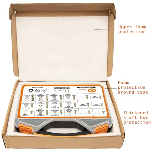 626PCS Assorted Nuts and Bolt Assortment Kit, SAE Grade 8 Heavy Duty Bolts and Nuts Kit, Including 1/4-20 5/16-18 3/8-16 1/2-13 SAE Sizes - size: 626PCS SAE (1/4-20, 5/16-18, 3/8-16, 1/2-13)