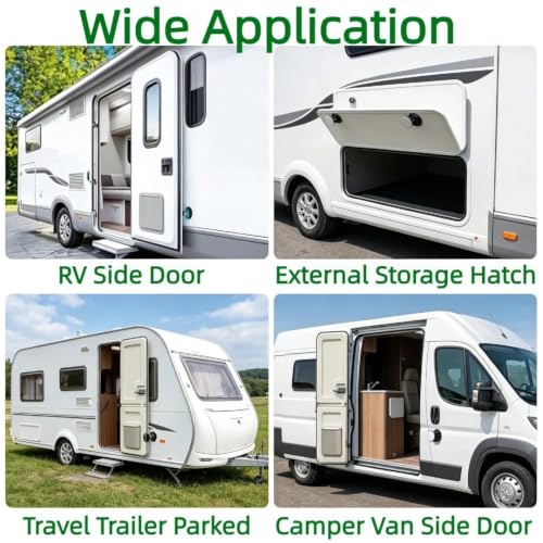 RV Magnetic Door Catch with Adhesives Screws - Easy to Install Camper Trailer Door Holder, Sturdy Stopper for RV Accessories (L) - size: Large