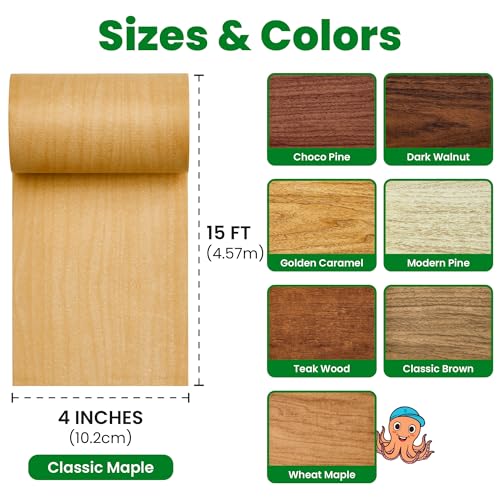 ECOHomes Wood Grain Repair Tape (Classic Maple, 4 Inch x 15 Feet) - color: Classic Maple, size: 4 Inch By 15 Ft