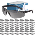 Tinted Safety Glasses Bulk of 50, ANSI Z87.1 Eye Protection Goggles | Anti-Impact, Anti-Scratch, Lightweight Polycarbonate Lenes, Bulk Safety Glasses for Woodworking, Carpentry, Road Maintenance - color: 118-50pc Grey
