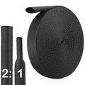 2:1Heat Shrink Wire Loom Braided Cable Sleeves,Heat Resistant Fabric Woven Shrink Tubing Wiring Harness for Protection Automotive,Harness Cable,Cable Management (3/8"-25ft) - size: 3/8"-25ft