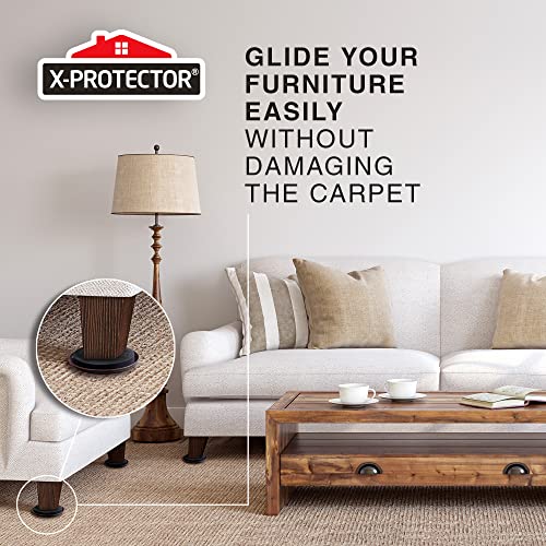 Furniture Sliders for Carpet X-PROTECTOR - 16 PCS Moving Pads 2 1/2" - size: 16 PCS 2.5", For Carpet