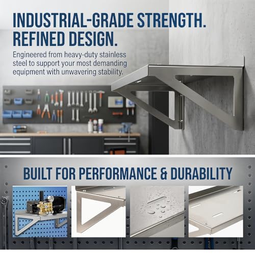 Pressure Washer Wall Mount Shelf, (silvery)