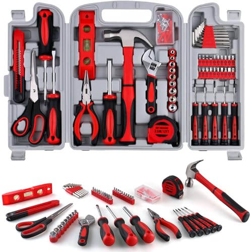 WINNER 156-Piece Delicate All-Purpose Home Tool Kit in Foldable Toolbox, Unisex | Complete and Essential Hand Tools Set for General House Repairs, Garage, Apartment, Office, Dorm, Perfect Holiday Gift - size: 156-Pc. Ultimate Tool Kit
