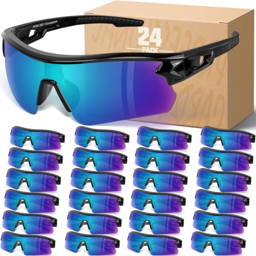 OXG Work Safety Glasses for Men Women, ANSI Z87.1 UV Protection - color: 24p-multicolor