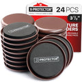 Furniture Sliders for Carpet X-PROTECTOR - 24 PCS Moving Pads 3 1/2" - size: 24 PCS 3.5", For Carpet