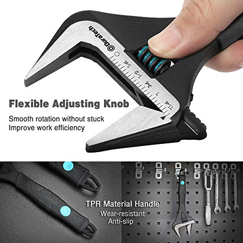 DURATECH 8-Inch Wide Jaw Adjustable Wrench - color: Black, size: 8-Inch
