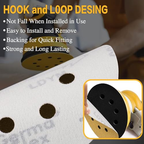 110PCS 5 Inch Sanding Discs Random Orbit Sander Premium Sandpaper - style: Advanced Aluminum Oxide