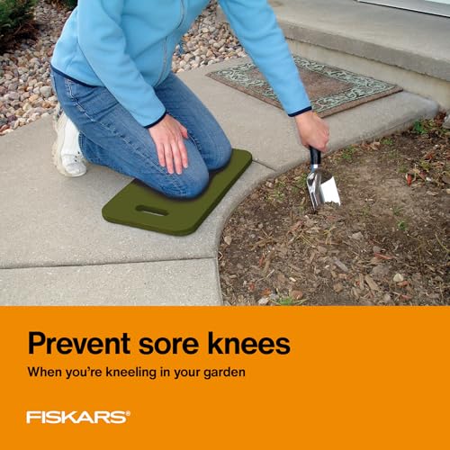 Fiskars Garden Kneeling Pad,11" x 18" Lightweight and Thick EVA Foam Knee Cushion with Handle for Gardening,Cleaning,or Construction - Moisture and Rip Resistant,Gardening Supplies,Green,(Pack of 12) - size: 1 Count (Pack of 12)