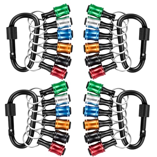Bit Holder Keychain 24pc Bit Holder 1/4 inch Hex Shank Screwdriver Bits Holder Extension Bar Keychain Screw Adapter Drill Change Hand-held Screwdrivers Drill Bits Holder Portable - color: A10-sct
