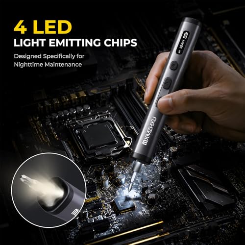 3.7V Mini Electric Screwdriver 78-in-1, Max 0.5N.m, Precision Screwdriver Set with 72 Magnetic Bits, 5/32" Hex, Magnetic Storage, Repair Tool Kit for Electronics Computer, Phone, Glasses, Watch