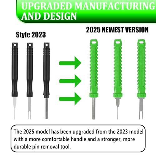 41 Pcs Terminal Pin Removal Tools with Blow-Molded Case, Green - color: Green